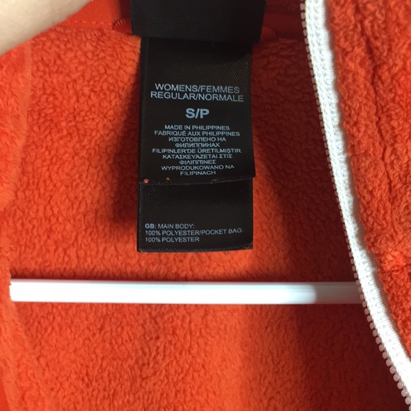 Orange north face zip up fleece jacket - Picture 4 of 4